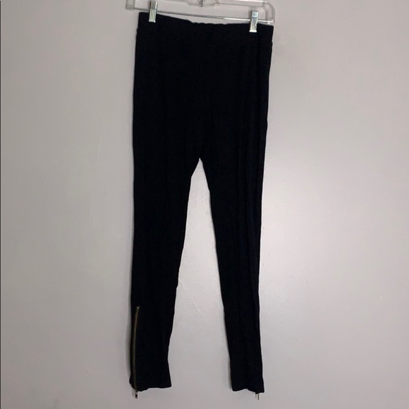 Nue Options Solid Black Legging ankle zip moto pants small 4 women’s - Picture 1 of 6